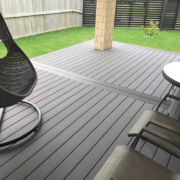 small residential framed deck patio